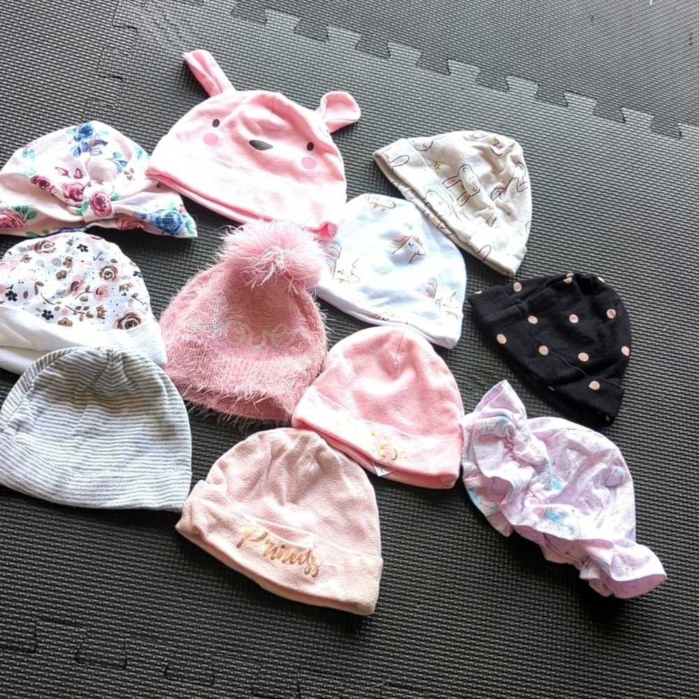 Newborn baby girl hat bundle!